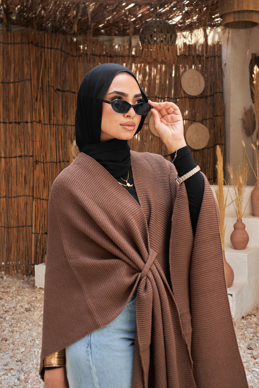 Poncho - Chocolate Brown