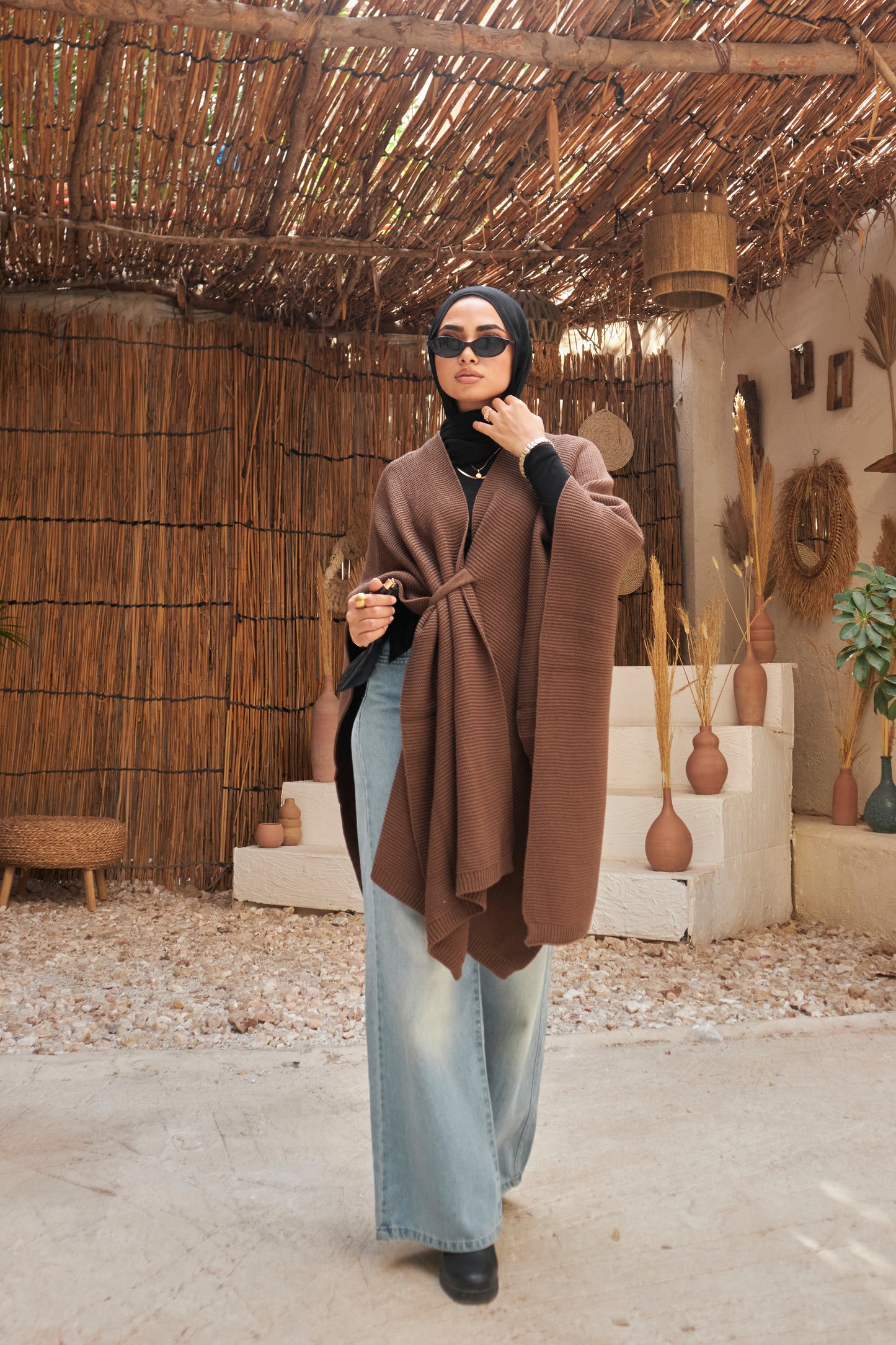 Poncho - Chocolate Brown