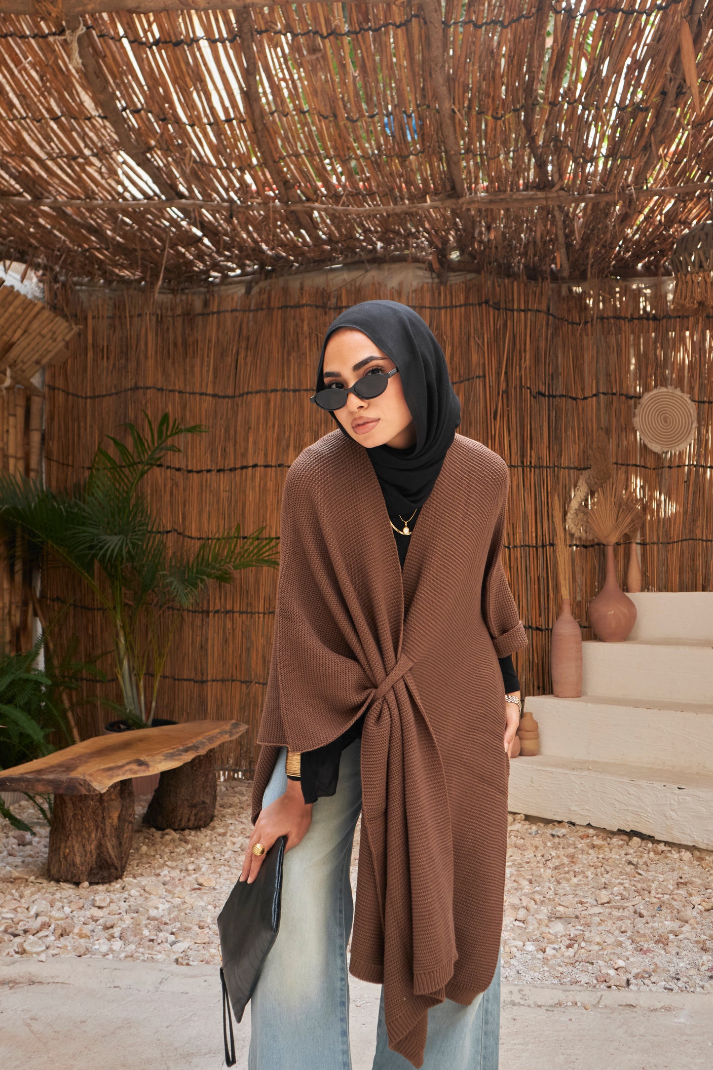 Poncho - Chocolate Brown