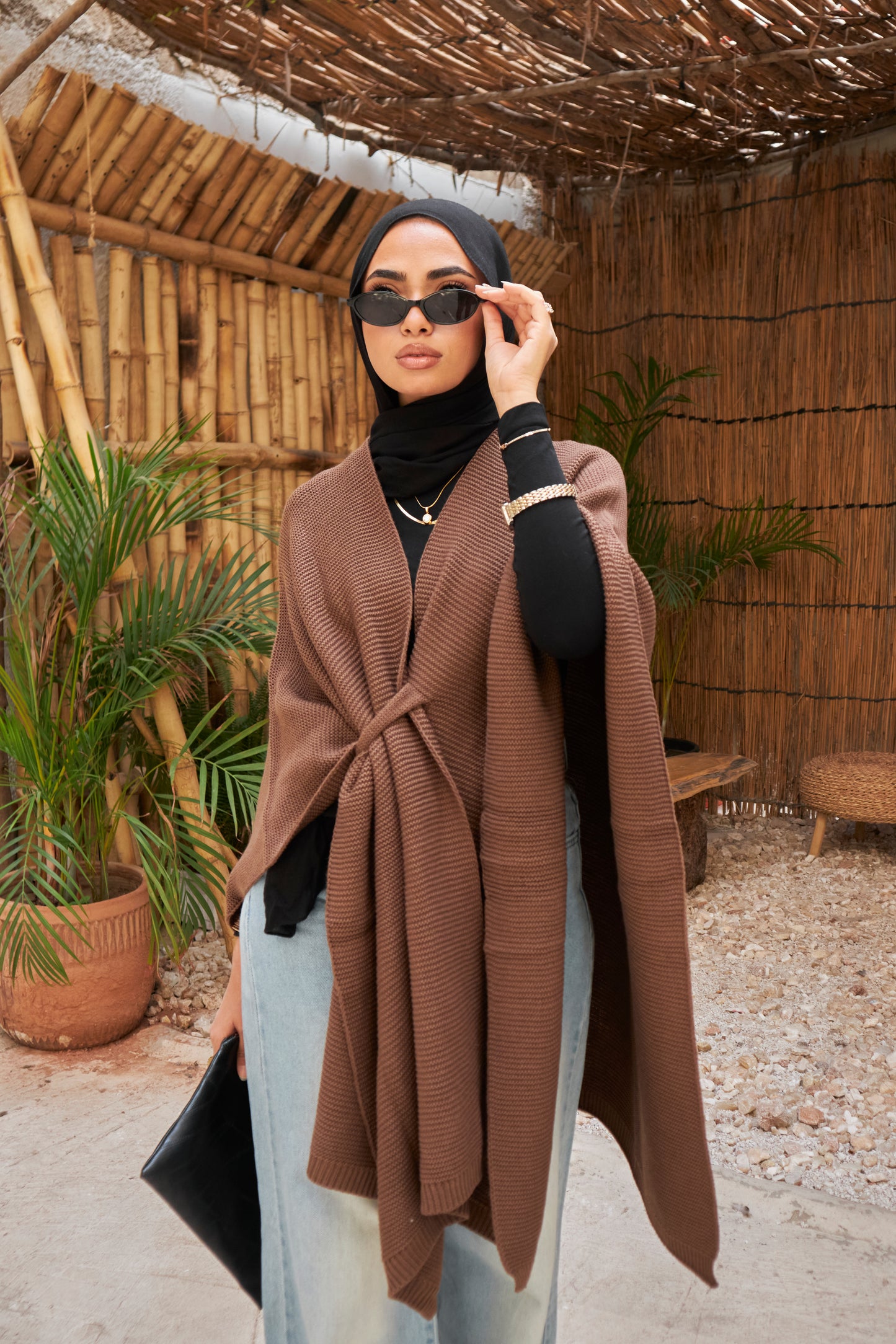 Poncho - Chocolate Brown