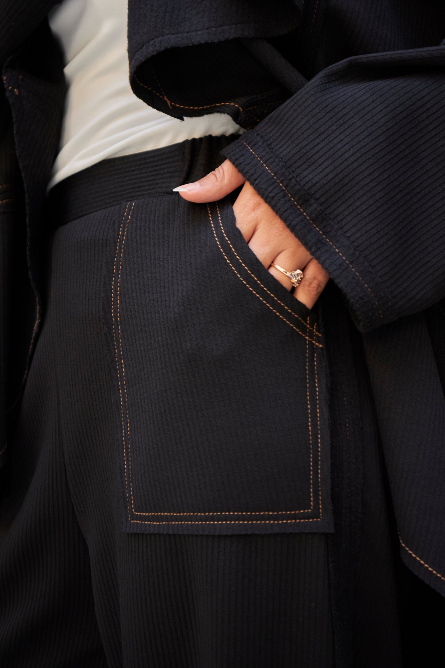 Unfinished Wool Set - Black