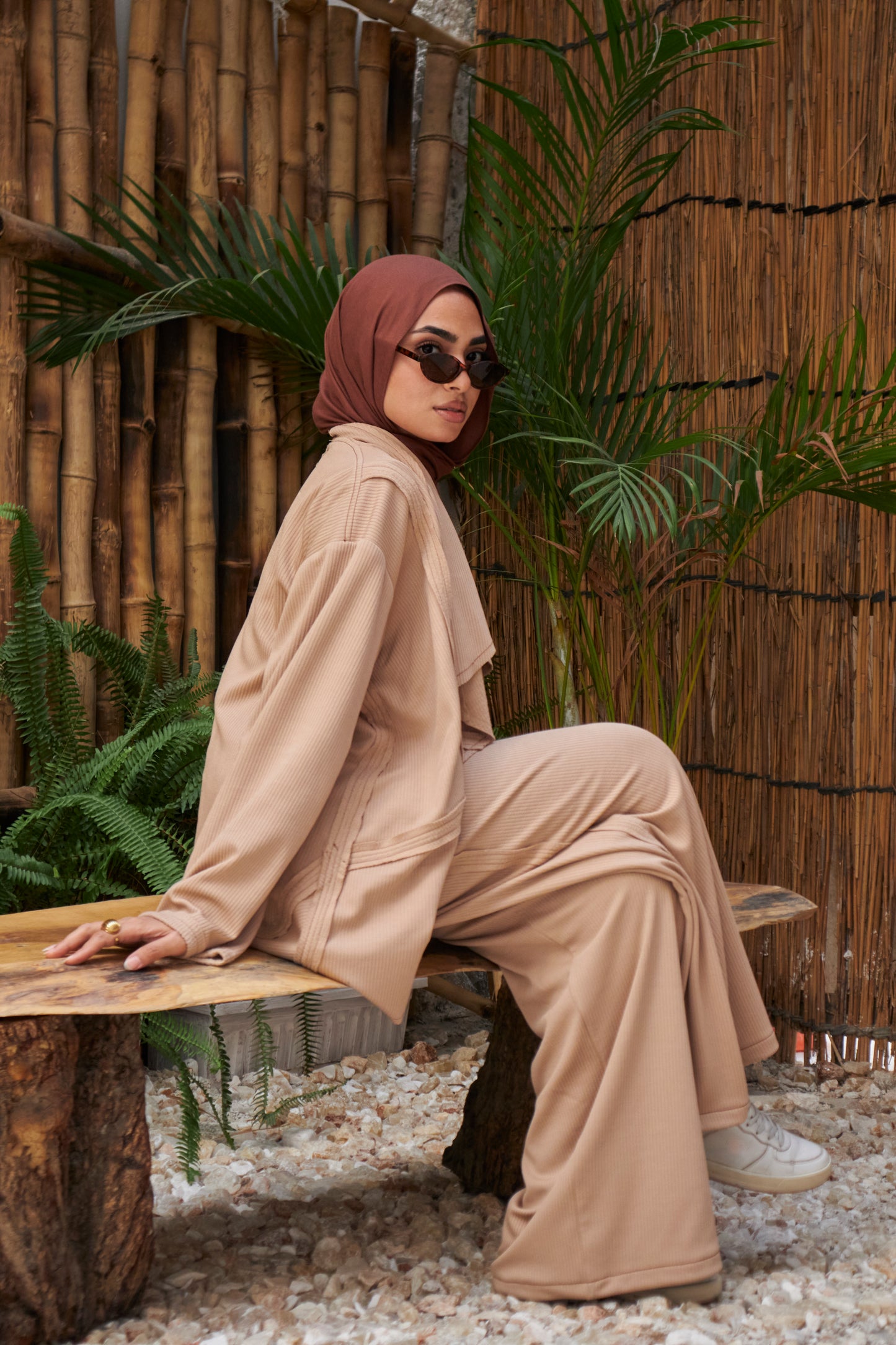 Unfinished Wool Set - Beige