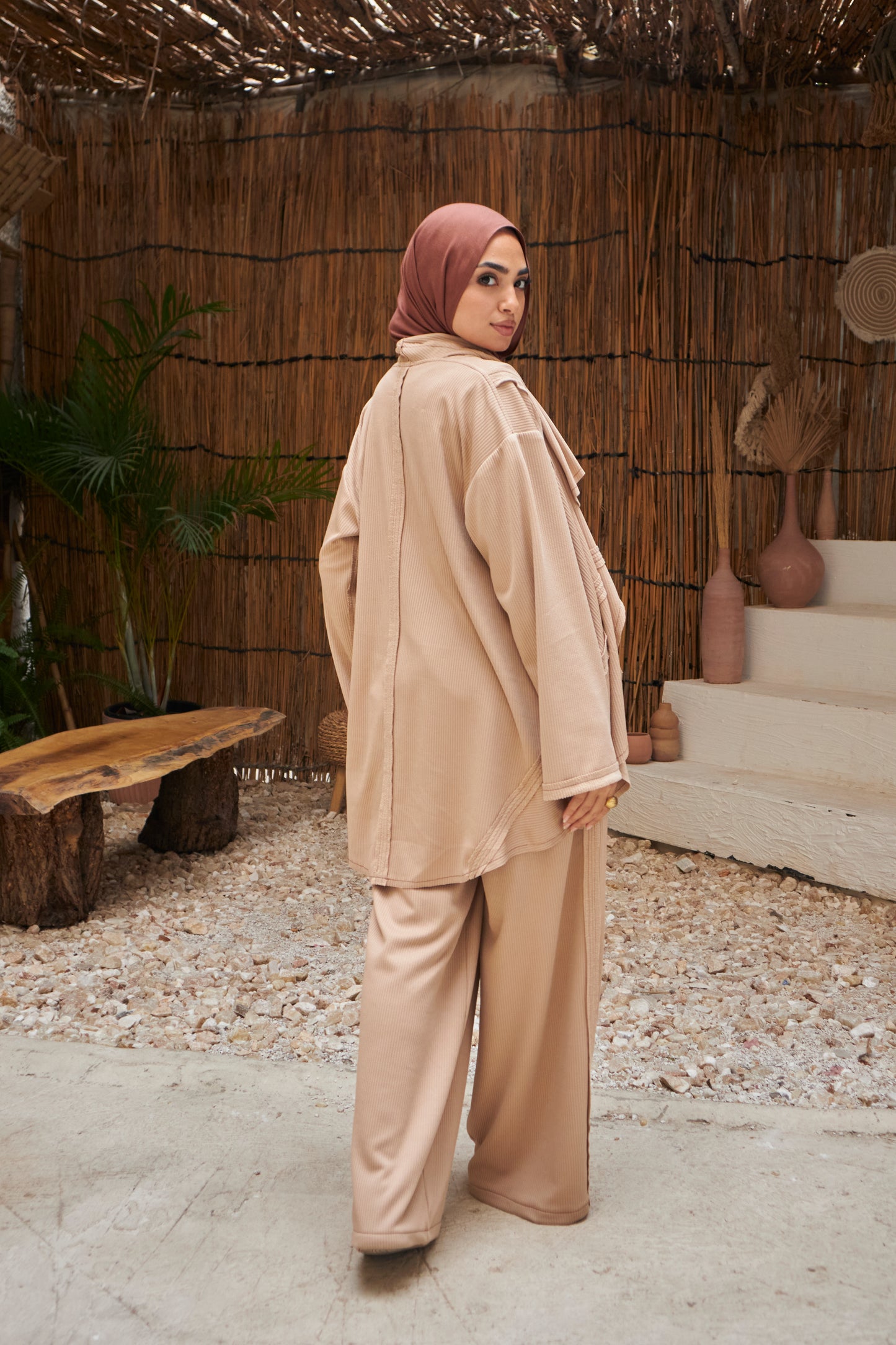 Unfinished Wool Set - Beige